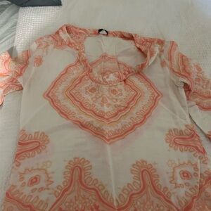 J. Crew Peach and Cream Top